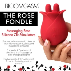 Bloomgasm Silicone Vibrators | Unique Vibrators>The Rose Fondle 10X Massaging Rose Silicone Clit Stimulators