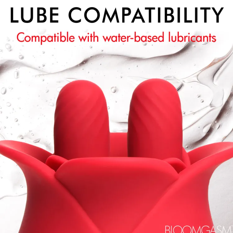 Bloomgasm Silicone Vibrators | Unique Vibrators>The Rose Fondle 10X Massaging Rose Silicone Clit Stimulators