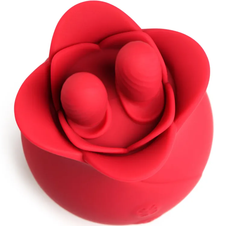 Bloomgasm Silicone Vibrators | Unique Vibrators>The Rose Fondle 10X Massaging Rose Silicone Clit Stimulators