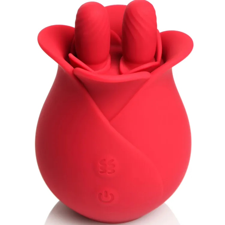 Bloomgasm Silicone Vibrators | Unique Vibrators>The Rose Fondle 10X Massaging Rose Silicone Clit Stimulators