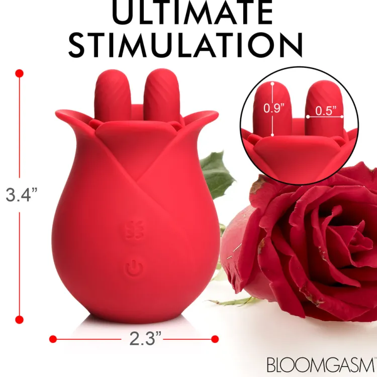 Bloomgasm Silicone Vibrators | Unique Vibrators>The Rose Fondle 10X Massaging Rose Silicone Clit Stimulators