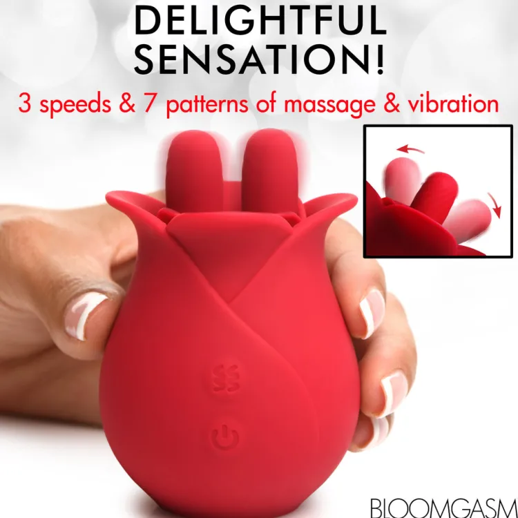 Bloomgasm Silicone Vibrators | Unique Vibrators>The Rose Fondle 10X Massaging Rose Silicone Clit Stimulators