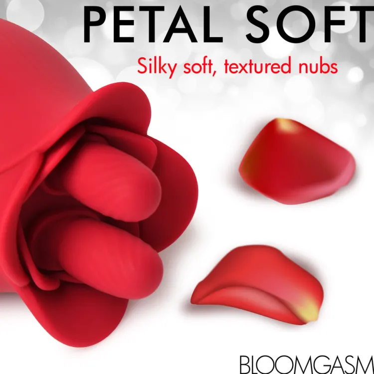 Bloomgasm Silicone Vibrators | Unique Vibrators>The Rose Fondle 10X Massaging Rose Silicone Clit Stimulators