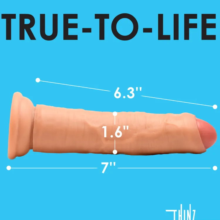 Curve Toys Realistic Dildos>Thinz 7" Uncut Dildo