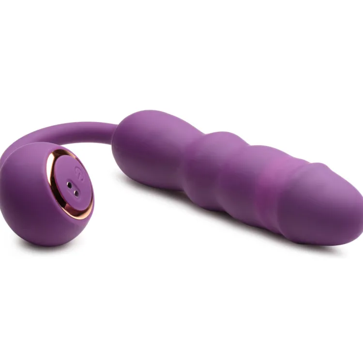 Inmi App Controlled & Remote Vibrators | Silicone Vibrators>Thrust Thumper Thrusting Silicone Vibrator with Remote
