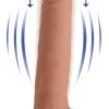 Curve Toys Ultra Realistic Sex Toys | Silicone Dildos>Thrusting & Vibrating Remote Control Silicone Dildo