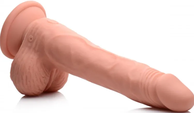 Curve Toys Anal Pegging Toys | Silicone Dildos>Thrusting and Vibrating 8 Inch Dildo