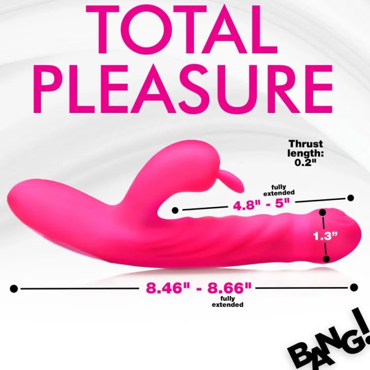 Bang Rabbit & Dual Stimulation Vibrators | Silicone Vibrators>Thrusting and Vibrating Silicone Rabbit Vibrator