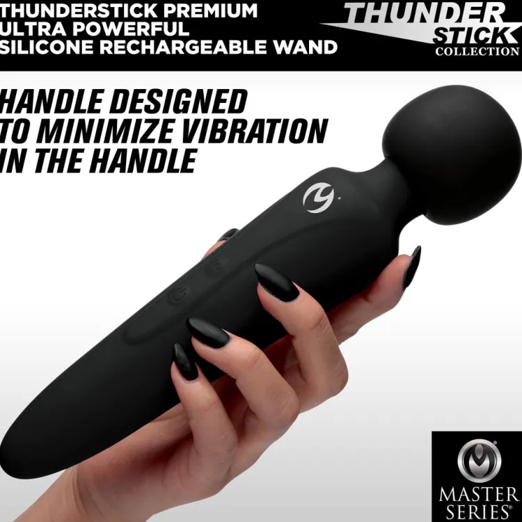 Master Series Travel Essentials | Silicone Vibrators>Thunderstick Premium Ultra Powerful Silicone Rechargeable Wand