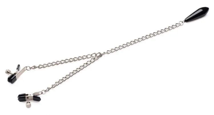 Master Series Nipple Clamps & Stimulators>Titty Taunter Nipple Clamps with Weighted Bead