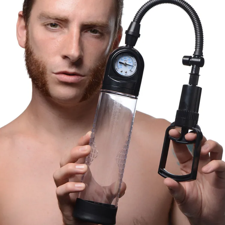 Size Matters Penis Pumps>Trigger Penis Pump with Built-in Pressure Gauge