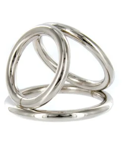 Master Series Penis Rings>Triple Chrome Cock and Ball Ring