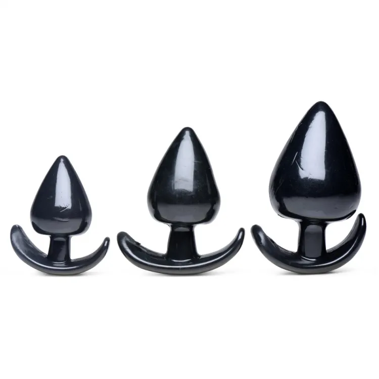 Master Series Anal Starter Toys | Butt Plugs>Triple Spades 3 Piece Anal Plug Set