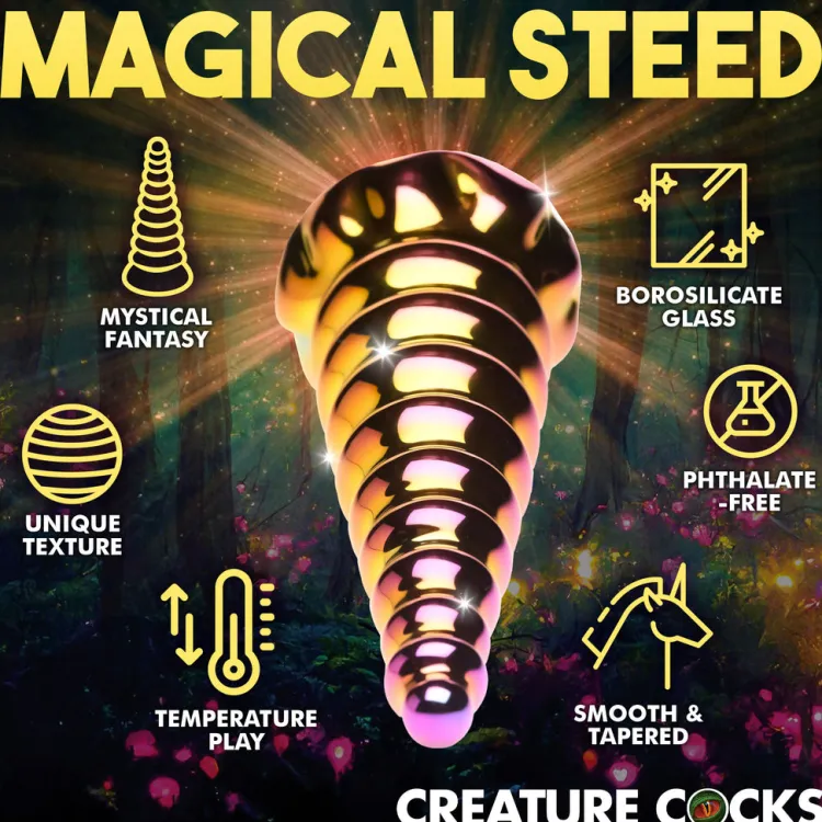 Creature Cocks Glass Dildos | Silicone Dildos>Twilight Rainbow Glass Dildo