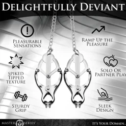 Master Series Nipple Clamps & Stimulators>Tyrant Spiked Clover Nipple Clamps