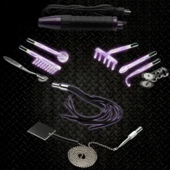 Zeus Electrosex Sex Toy Kits & Collections | Electro Sex>Ultra Neo Violet Wand 10 Piece Set