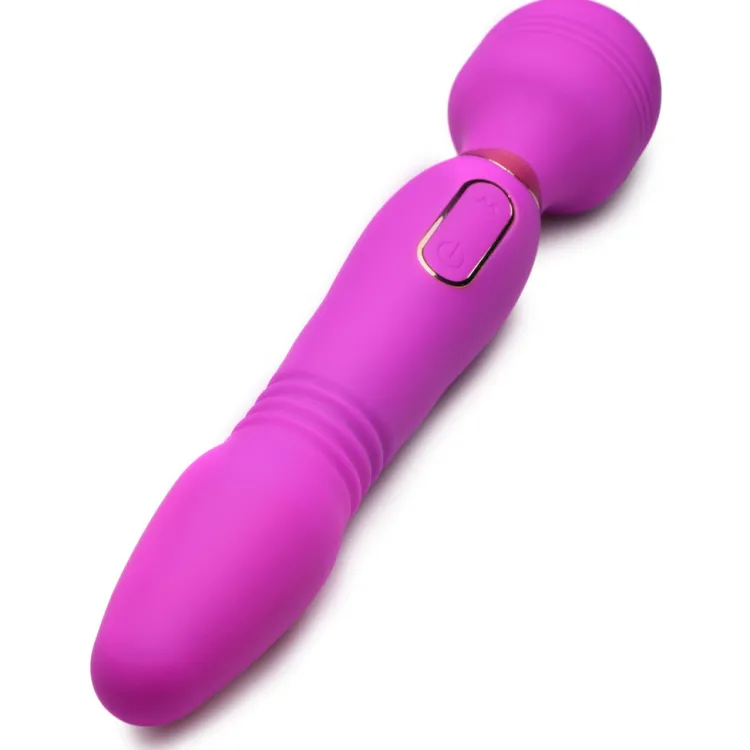 Wand Essentials Luxury Toys | Silicone Vibrators>Ultra Thrust-Her Deluxe Thrusting and Vibrating Silicone Wand