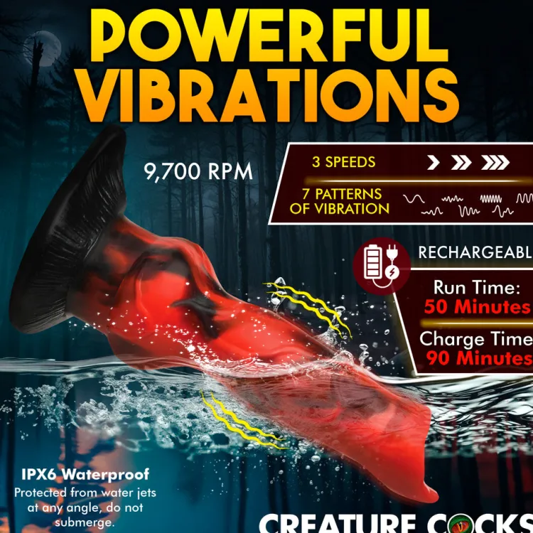 Creature Cocks Vibrating Dildos | Harness Compatible Dildos>Vibra Beast Vibrating Silicone Dildo