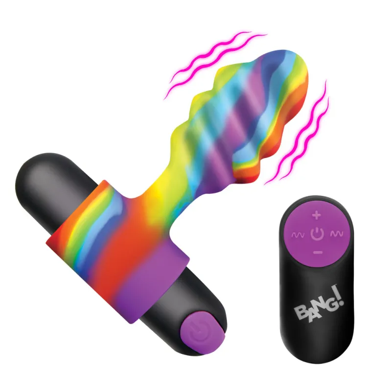 Bang Vibrating Butt Plugs | Butt Plugs>Vibrating Rainbow Butt Plug