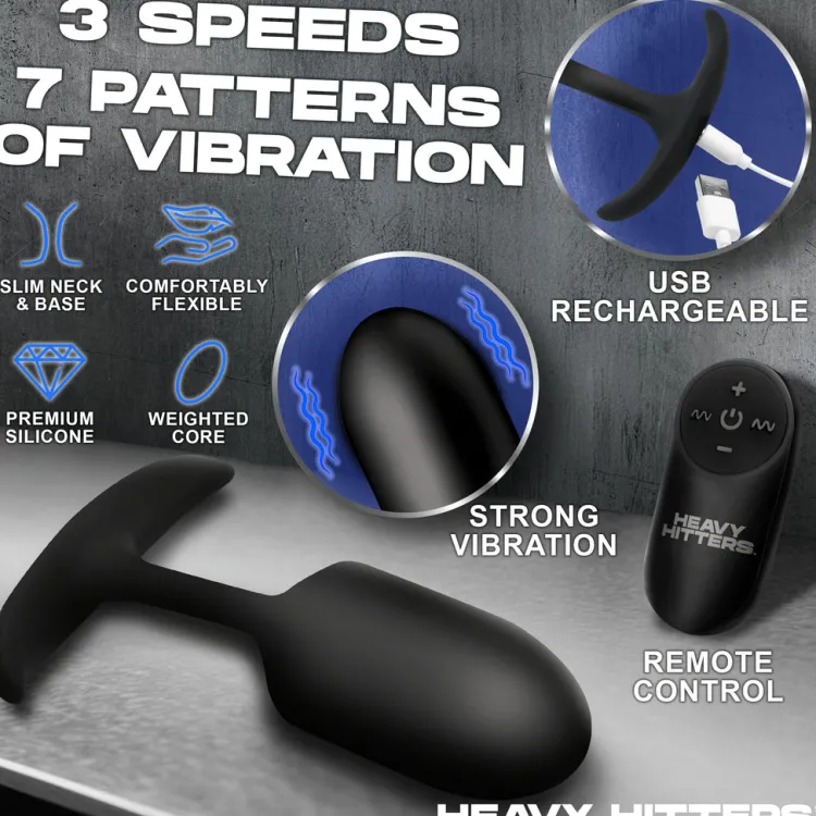 Heavy Hitters Unique Anal Toys | App Controlled & Remote Vibrators>Vibrating Weighted Silicone Anal Plug