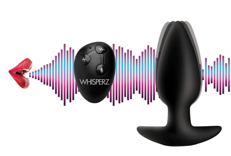 Whisperz Unique Anal Toys | Butt Plugs>Voice Activated 10X Vibrating Butt Plug with Remote Control