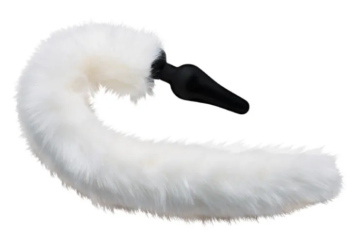 Tailz Sensation Play, Tools & Accessories | Butt Plug Tails>White Fox Tail Anal Plug and Ears Set