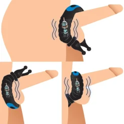 Trinity Vibes Penis Rings | Cock Ring Vibrators>10X Cobra Dual Stimulation Silicone Cock Ring