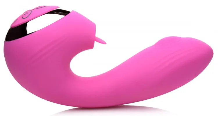 Inmi Insertable & Realistic Dildo Vibrators | G-Spot Vibrators>10X Licking G-Throb Rechargeable Silicone Vibrator
