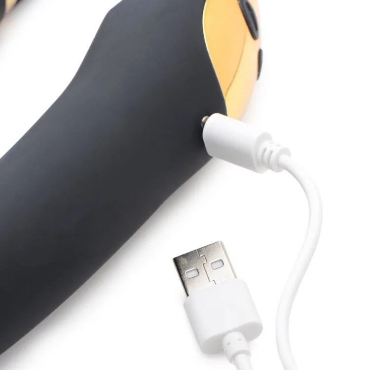 Inmi App Controlled & Remote Vibrators | Insertable & Realistic Dildo Vibrators>10X Pleasure Pose Come Hither Silicone Vibrator with Poseable Clit Stimulator