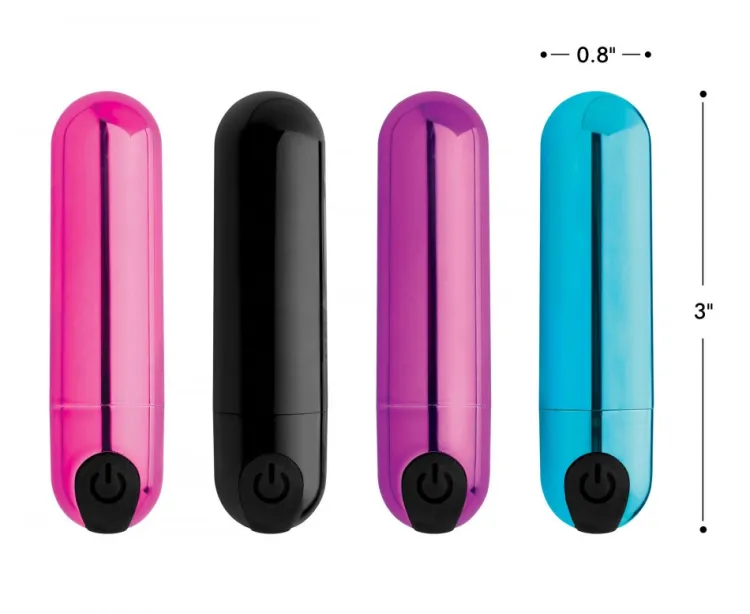 Bang Travel Essentials | Bullet & Egg Vibrators>10X Rechargeable Vibrating Metallic Bullet