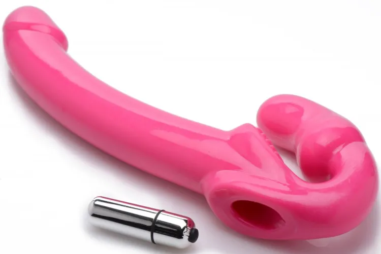 Strap U Luxury Toys | Anal Pegging Toys>7X Revolver Slim 8 inch Vibrating Strapless Strap-on