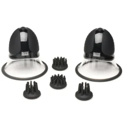 Size Matters Nipple Clamps & Stimulators | Female Enhancement>10X Rotating Nipple Suckers with 4 Attachments