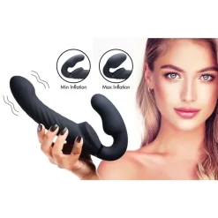 Strap U Anal Pegging Toys | Vibrating Dildos>10X Swirl Ergo-Fit Inflatable & Vibrating Strapless Strap-On