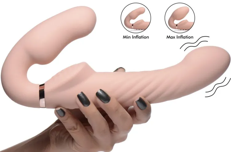 Strap U Anal Pegging Toys | Vibrating Dildos>10X Swirl Ergo-Fit Inflatable & Vibrating Strapless Strap-On