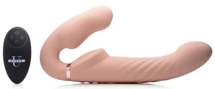 Strap U Anal Pegging Toys | Vibrating Dildos>10X Swirl Ergo-Fit Inflatable & Vibrating Strapless Strap-On