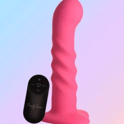 Simply Sweet Silicone Dildos | Vibrating Dildos>21X Vibrating Ribbed Silicone Dildo w/ Remote