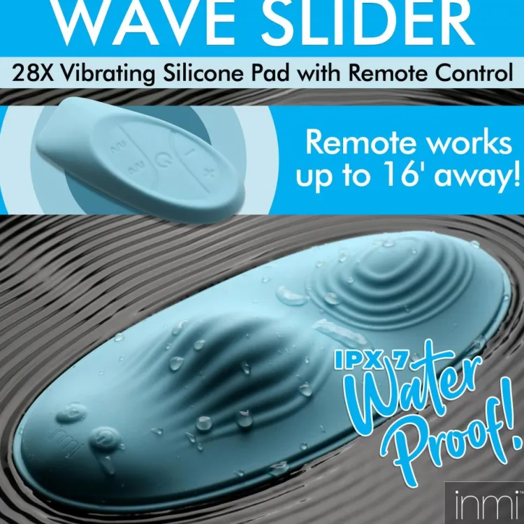 Inmi App Controlled & Remote Vibrators | Silicone Vibrators>28X Wave Slider Vibrating Silicone Pad with Remote