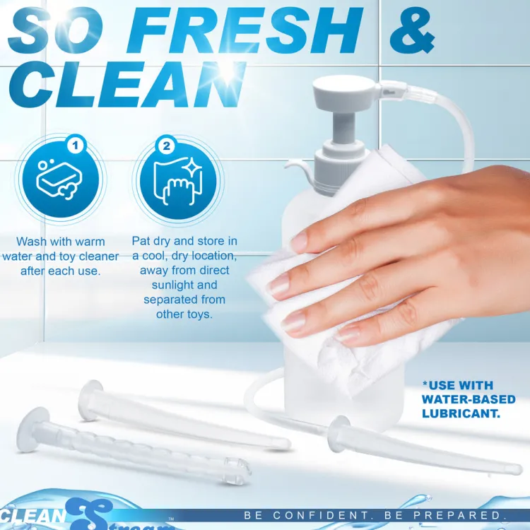 Clean Stream Anal Douches & Enemas>XL Enema Bottle with 3 Attachments