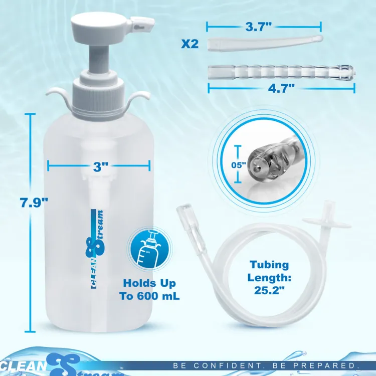 Clean Stream Anal Douches & Enemas>XL Enema Bottle with 3 Attachments